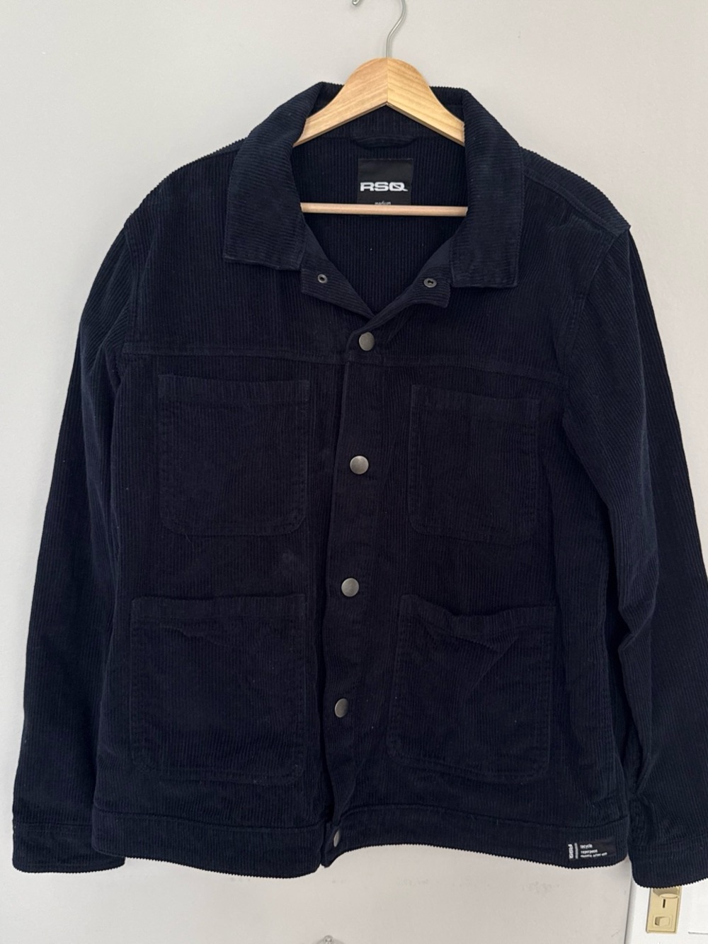 RSQ Men's Black Corduroy Workwear Jacket